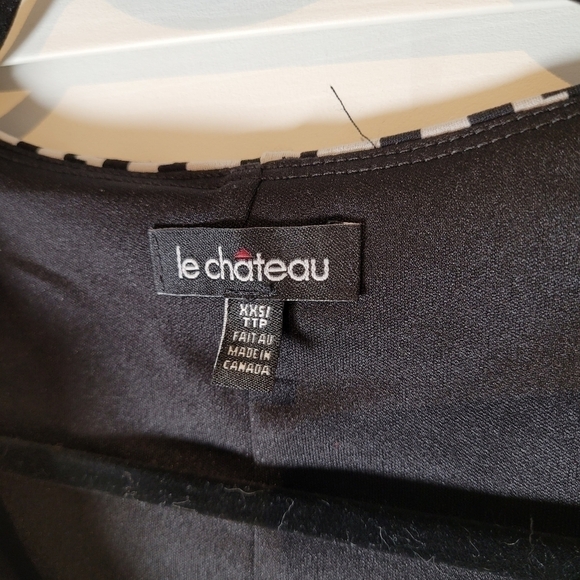 Le Chateau black and white midi dress v neck sleeveless tank xxs - Picture 9 of 10